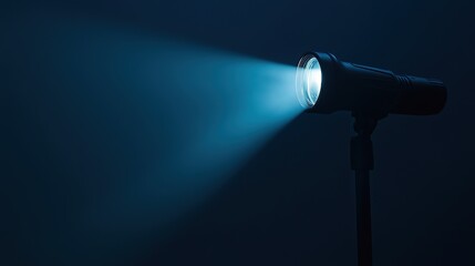 Obraz premium Spotlight Illuminating the Darkness: A Beacon of Hope and Direction
