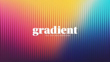 Ripple glass distortion background. Abstract fractal effect ribbed glass texture with vibrant gradients smooth fluted vertical lines. Reeded Bold dynamic design blending futuristic tones vector bg