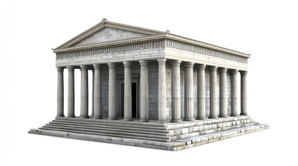 Obraz premium Classical Architecture with Pillars and Pediment Ancient Design for Historical Cultural and