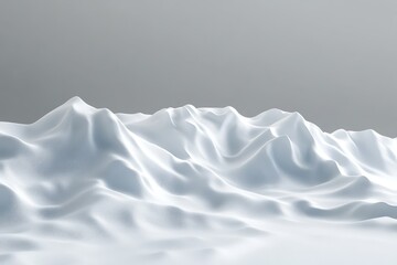 Obraz premium Snowdrift isolated on gray background. AI generated illustration.
