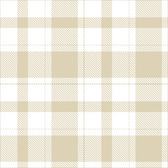 Pastel Cloud Cream Tartan patterns fabric texture. Elegant Vivid White Seamless Tartan