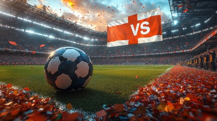 Soccer Match Netherlands vs Austria Dynamic Sports Illustration