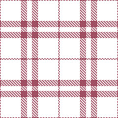 Vivid Raspberry Patch and Fire White Seamless Tartan Fabric Design