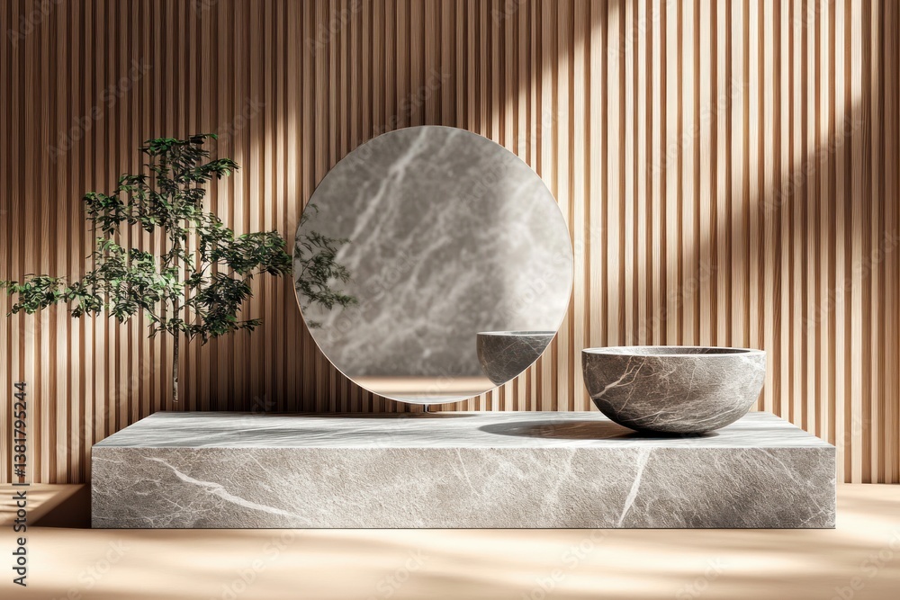Poster modern minimalist still life 3d rendering abstract podium product display backdrop