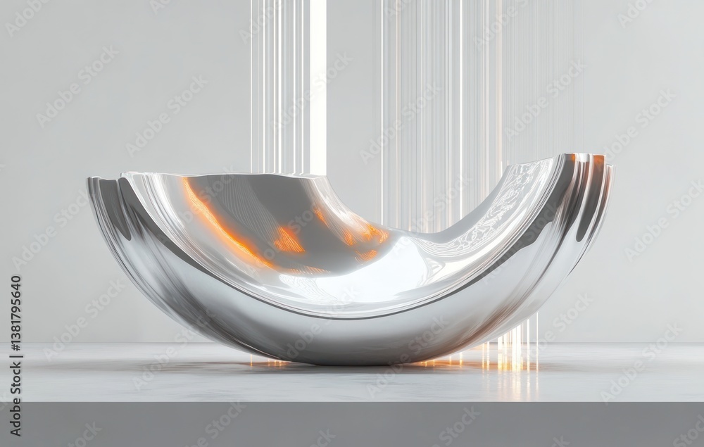 Poster minimalist white podium for modern product display showcase 3d rendering