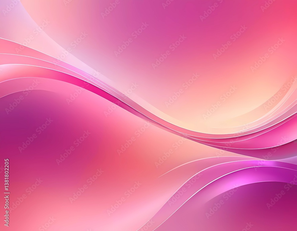 Poster soft pink waves flow gracefully across the canvas, blending into warm hues that evoke a sense of cal
