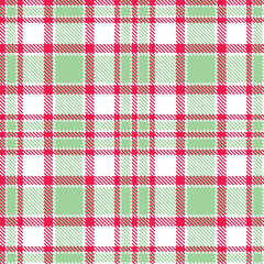Plaid pattern seamless. Metallic White & Cool Che Guevara Red Tartan Fabric Design.