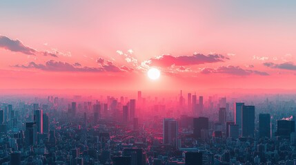 Fototapeta premium Digital teamwork ecosystem infographic urban landscape technology infographic aerial view collaborative concepts