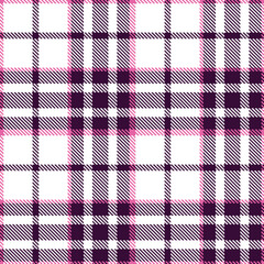 Rich White Tartan patterns fabric texture. Elegant Metallic Exquisite Eggplant Seamless Tartan