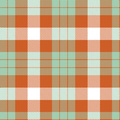 Elegant Muted Rusty Orange & Cool Calculus Seamless Tartan Fabric Design