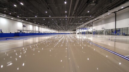 Spacious Indoor Sports Arena with Polished Floor