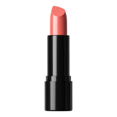Obraz premium Soft Coral Lipstick Tube on White Background