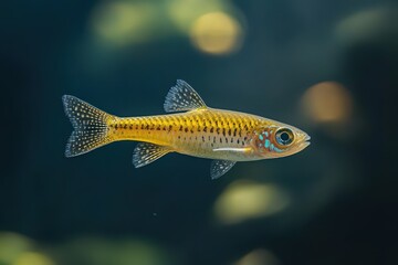Naklejka premium Bright fish swim in clear soft light