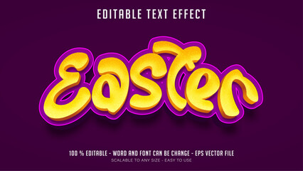 Fototapeta premium easter editable text effect