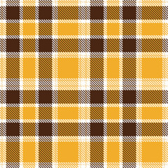 Elegant Seamless Tartan featuring Metallic White and Dark Tahitian Sand Fabric Design