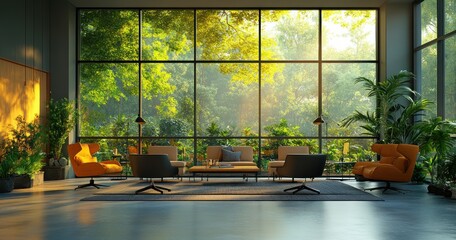 Asian woman leading diverse team meeting on sustainable business practices with laptop presentation in modern office