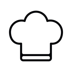Chef Hat Icon hand drawing minimalist logo element
