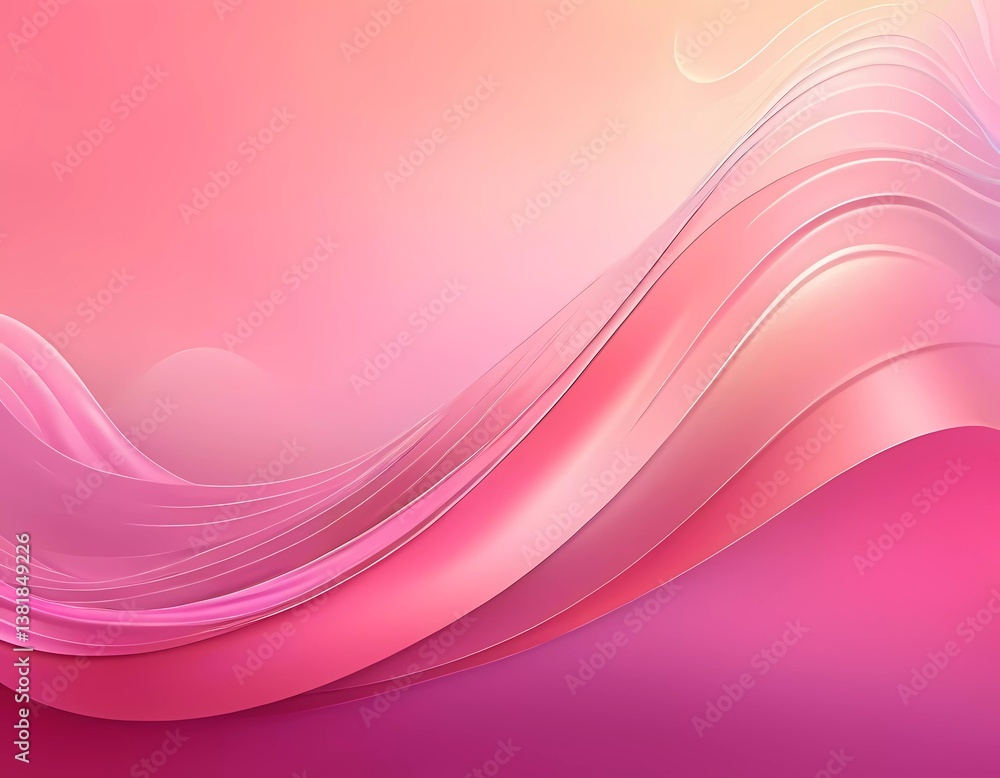 Poster soft, flowing waves of pink intertwine, forming a mesmerizing abstract background. this design evoke