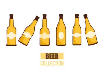 Alcoholic Drinks Vector Illustration Set, Beer Glass with Foam, Craft Beer, Brewery, Celebration, Party, Happy. Collection of Different Types of Beer Glasses, Separated for Graphic Background Design.