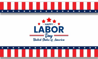 Happy Labor Day desgin concept . Beautiful modern greeting card with American flag. vektor ilustration