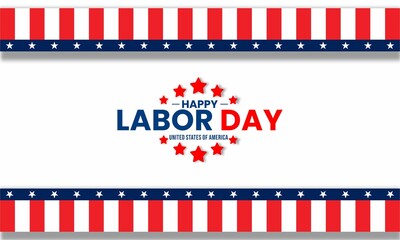 Happy Labor Day desgin concept . Beautiful modern greeting card with American flag. vektor ilustration