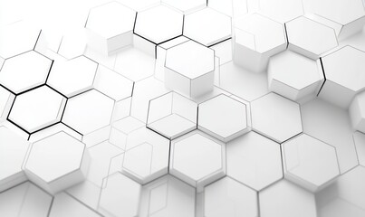 Fototapeta premium Geometric Pattern of Hexagonal Cubes in Isometric Perspective for Modern Digital Design