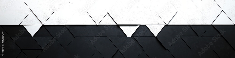Poster geometric triangle pattern for web design banner abstract art minimal modern black and white