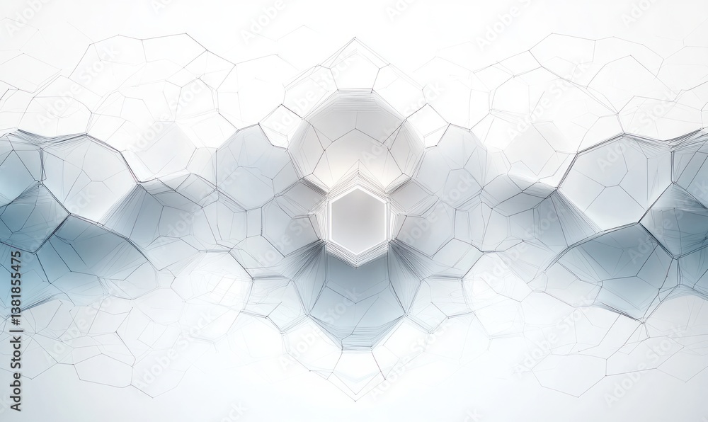 Poster hexagonal pattern in molecular structure and genetic engineering for science and technology innovati