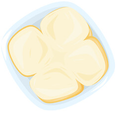 illustration of thai milk bun