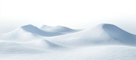 Obraz premium Serene Snowy Landscape with Soft Textures and Endless Dunes
