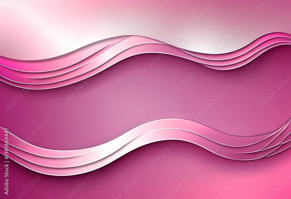 Poster soft pink waves undulate gracefully across the canvas, forming a dynamic yet calming design. the gra