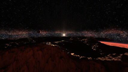 惑星の地表　3DCGレンダリング