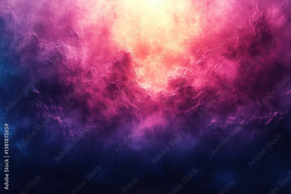 Aufkleber abstract cosmic gradient light leak with blurry glows and dust texture for creative photo overlay an