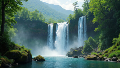 Fototapeta premium waterfall in the forest