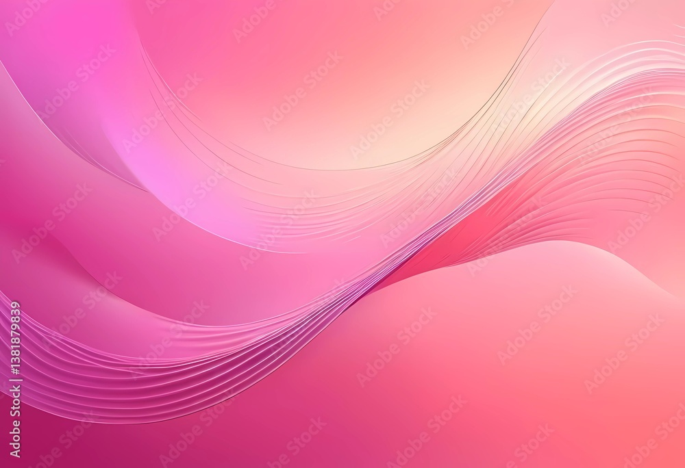 Poster soft pink waves gracefully blend into one another, creating an abstract backdrop that inspires a sen