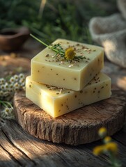 Herbal Soap for Rustic Setting, Natural Skincare.