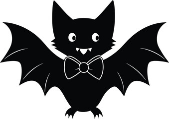 vampire bat with tiny fangs and a bow-tie.