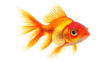 goldfish isolated on white background , transparent
 png 