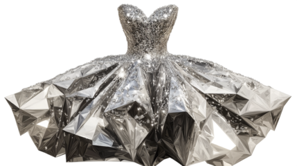 silver  dress isolated on white background , transparent png 