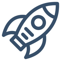Rocket Icon Element For Design
