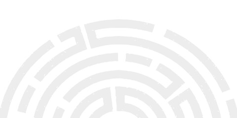 vector illustration of white circular maze 3D perspective background