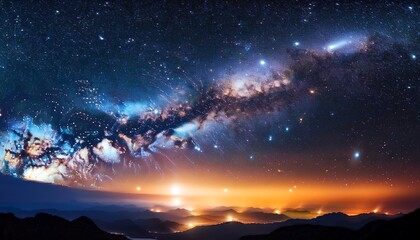 宇宙の神秘的な空
