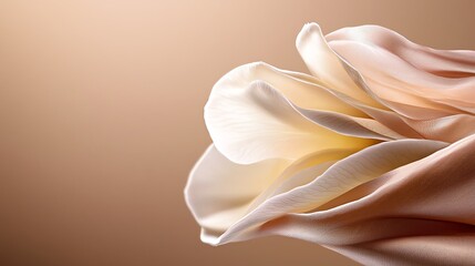 Obraz premium Delicate Soft Pink Petals Against Smooth Cream Background