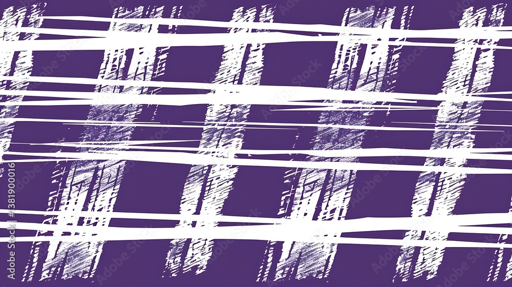 Poster white lines cross over purple background creating abstract pattern