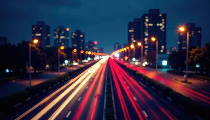 Abstract late-night city lights forming a geometric pattern, twilight, geometric, image