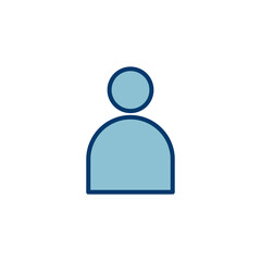 User Icon vector isolated on white background. person sign. people icon.