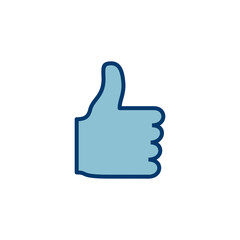 like icon vector isolated on white background. Thumbs up icon. social media icon