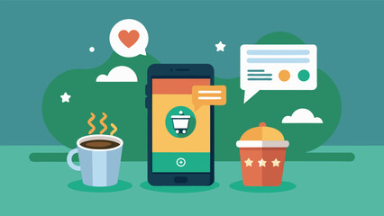A mobile app notification from a coffee shop offering a personalized loyalty reward based on the users frequent visits and coffee preferences.. Vector illustration