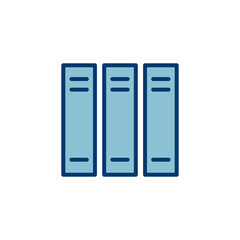 Library icon vector isolated on white background. Book icon vector