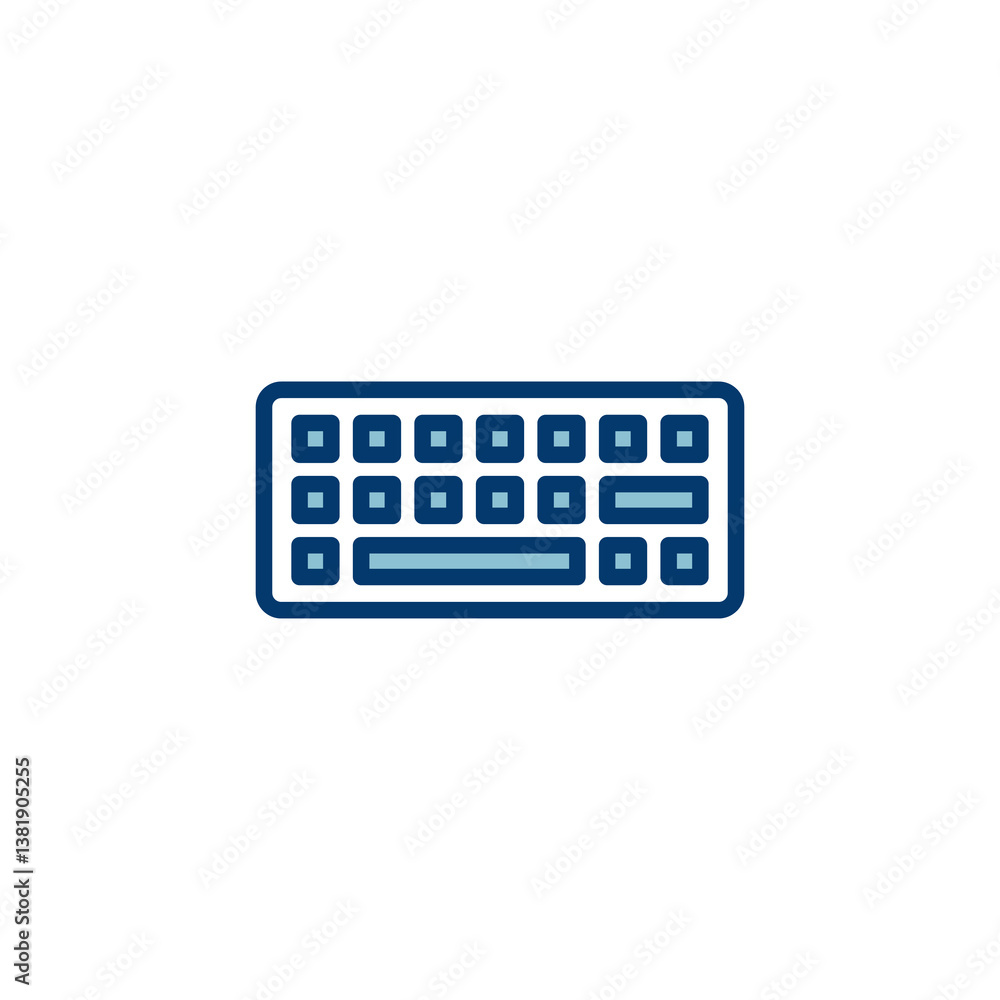 Fototapete keyboard icon vector isolated on white background. keyboard vector symbol